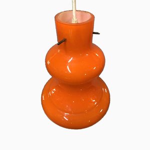 Opaline Orange Ceiling Lamp, 1970s-SDV-673983