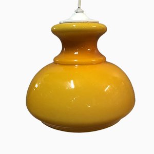 Opaline Orange Ceiling Lamp, 1970s-SDV-673958