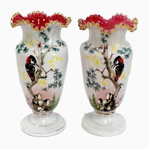 Opaline Vases, 1900s, Set of 2-RVK-995057