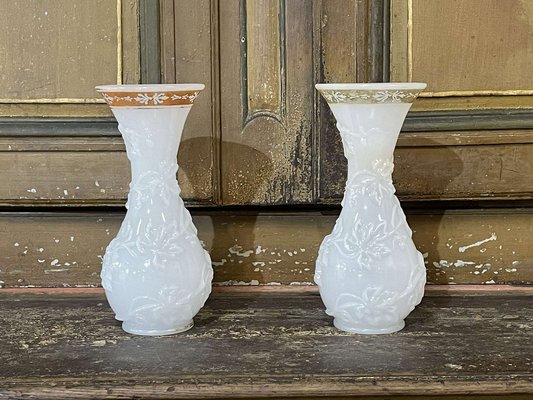 Opaline Vases, Early 20th Century, Set of 2-QYF-1763108