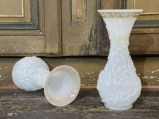 Opaline Vases, Early 20th Century, Set of 2-QYF-1763108