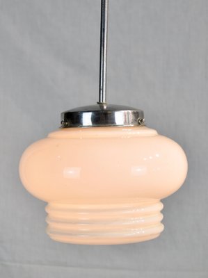 Opaline White Tulip Ceiling Lamp, 1940s-ROJ-655221