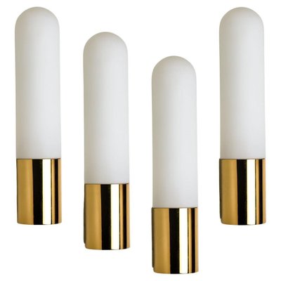 Opaque Glass and Brass Wall Light by Limburg, Germany, 1970s-VDW-1264778