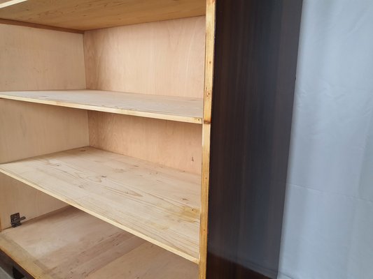 Open Bookcase in Burl Mahogany, 1950s-ZUW-1406537