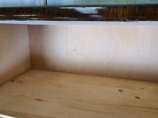 Open Bookcase in Burl Mahogany, 1950s-ZUW-1406537