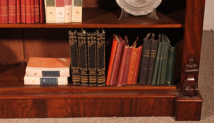 Open Bookcase in Mahogany, England, 19th Century-HPU-1765039