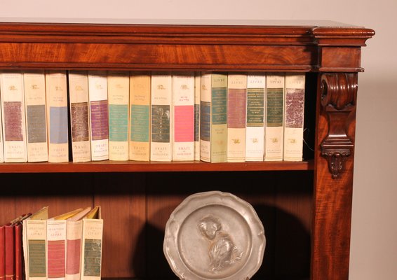 Open Bookcase in Mahogany, England, 19th Century-HPU-1765039