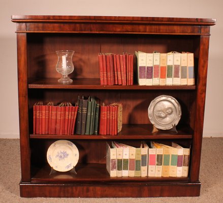 Open Bookcase in Mahogany, England, 19th Century-HPU-1761692