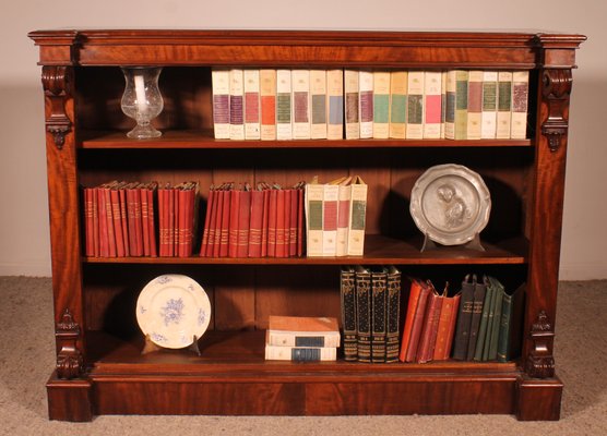 Open Bookcase in Mahogany, England, 19th Century-HPU-1765039