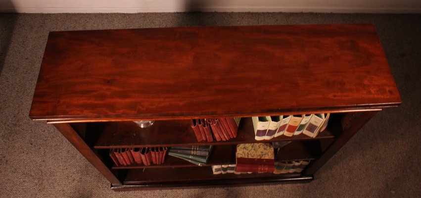 Open Bookcase in Mahogany, England, 19th Century-HPU-1761692