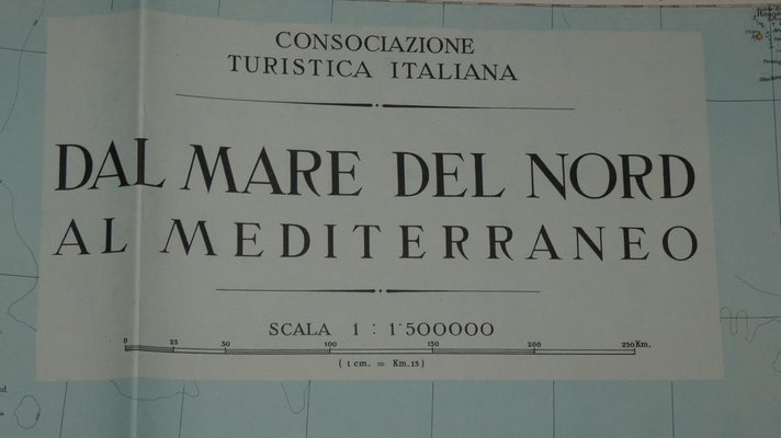 Opera Cartographic Mirabile Card from North Sea to the Mediterranean and Ethnographic Europe from C. T. I. Milan, Italy, 1939, Set of 3-ERB-964836