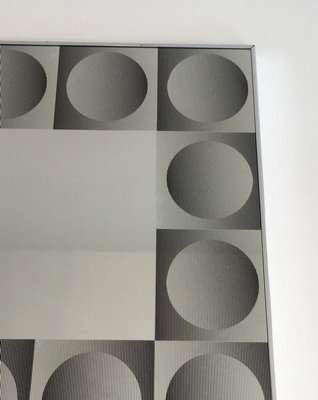 Optical Art Mirror in Style of Victor Vasarely, 1970s-BA-658423