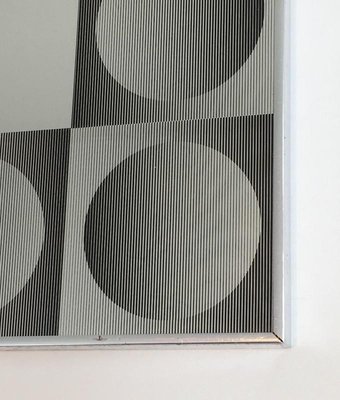 Optical Art Mirror in Style of Victor Vasarely, 1970s-BA-658423