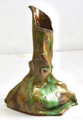 Oraganis Vase Glaze in Brown and Green Ceramic, 1930-MJY-1383784