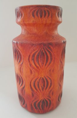 Orange Amsterdam Vase from Scheurich, 1960s-QDP-654056