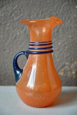 Orange and Blue Vase in Glass Paste, 1960s-AIU-1812434