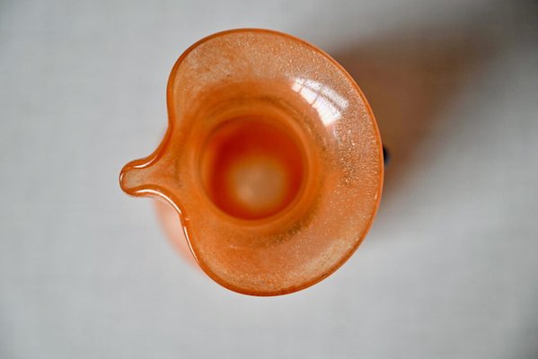 Orange and Blue Vase in Glass Paste, 1960s-AIU-1812434