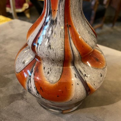 Orange and Gray Opaline Glass Vase by Carlo Moretti, 1970s-NMK-975720