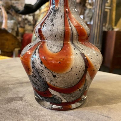 Orange and Gray Opaline Glass Vase by Carlo Moretti, 1970s-NMK-975720