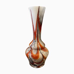 Orange and Gray Opaline Glass Vase by Carlo Moretti, 1970s-NMK-975720