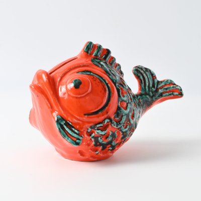 Orange and Green Fish Money Box from Italica Ars, 1970s-IXK-1806366