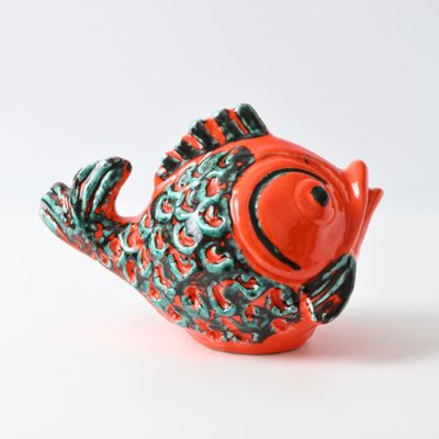 Orange and Green Fish Money Box from Italica Ars, 1970s-IXK-1806366