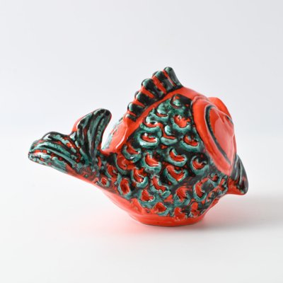 Orange and Green Fish Money Box from Italica Ars, 1970s-IXK-1806366