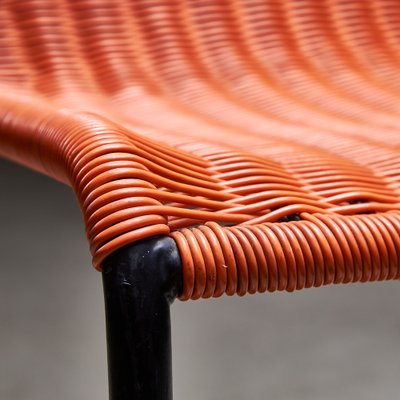 Orange Braided Cable Outdoor Chair, 1960s-UVT-2029040