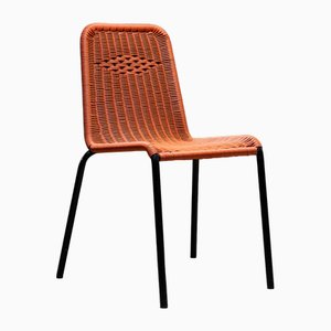 Orange Braided Cable Outdoor Chair, 1960s-UVT-2029040