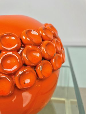 Orange Ceramic Vase by Enzo Bioli for Il Picchio, Italy, 1960s-LYQ-1171266