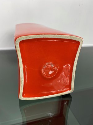 Orange Ceramic Vase by Gabbianelli, Italy, 1970s-LYQ-1171613