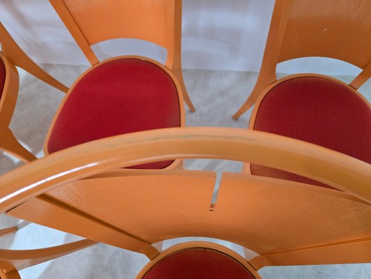 Orange Chairs by Joamin Baumann for Baumann, Paris, 1970s, Set of 12-DOA-2041774