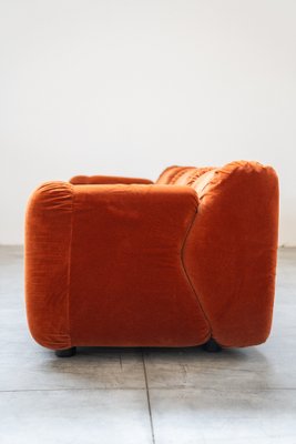 Orange Cinille Sofas, 1970s, Set of 2-KNM-1796066