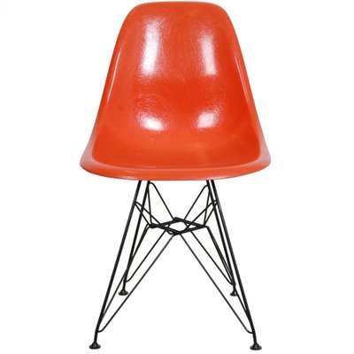 Orange DSR Chairs by Charles Eames, 2000s, Set of 4-MTD-1757677