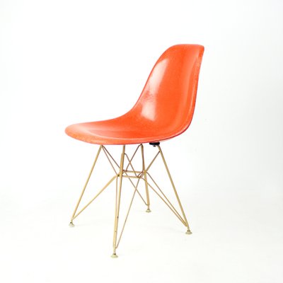 Orange Eiffel Shell Chair by Charles and Ray Eames for Herman Miller, 1960s-UL-1755691