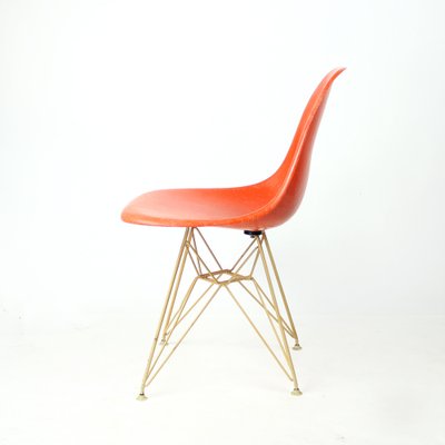 Orange Eiffel Shell Chair by Charles and Ray Eames for Herman Miller, 1960s-UL-1755691