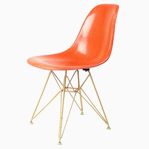 Orange Eiffel Shell Chair by Charles and Ray Eames for Herman Miller, 1960s-UL-1755691