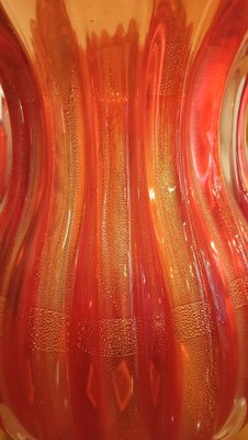 Orange Glass Vase by Archimede Seguso, Italy, 1970s-TKR-1819350