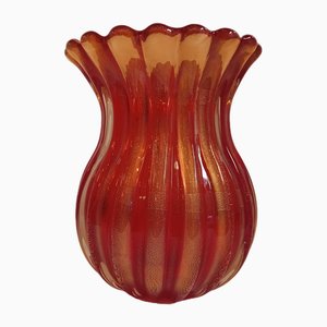 Orange Glass Vase by Archimede Seguso, Italy, 1970s-TKR-1819350