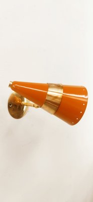 Orange & Gold Adjustable Cone Sconce-QLH-1326280