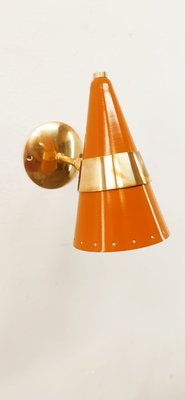 Orange & Gold Adjustable Cone Sconce-QLH-1326280