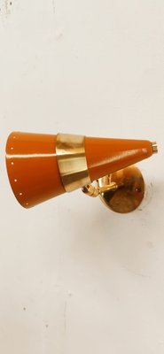 Orange & Gold Adjustable Cone Sconce-QLH-1326280