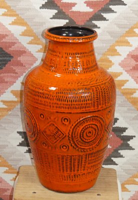 Orange Model 550-45 Contura Floor Vase from Bay Keramik, 1970s-AFE-1436016