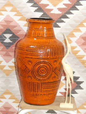 Orange Model 550-45 Contura Floor Vase from Bay Keramik, 1970s-AFE-1436016