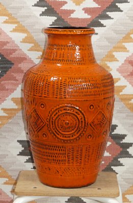 Orange Model 550-45 Contura Floor Vase from Bay Keramik, 1970s-AFE-1436016