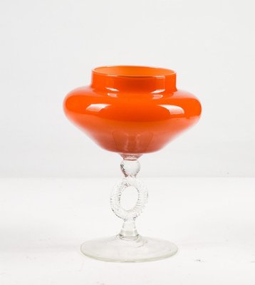 Orange Murano Glass Vase, 1950s-RAQ-884213