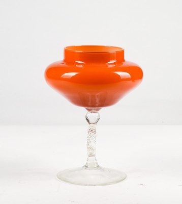 Orange Murano Glass Vase, 1950s-RAQ-884213