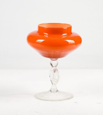 Orange Murano Glass Vase, 1950s-RAQ-884213