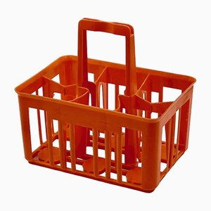 Orange Plastic Bottle Rack from Kartell, Italy, 1960s-YSC-2021353