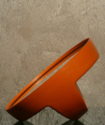 Orange Plastic Make-Up Mirror, Italy, 1970s-ERB-1749913